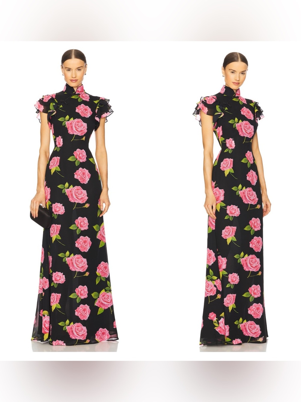 SAU LEE $550 Sylvie dress in black multi